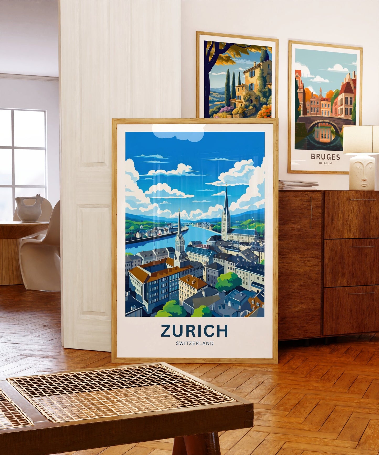 Zurich Travel Print - Zurich poster, Switzerland Wall Art, Framed present, Gift Switzerland Present - TravelTreasureCo