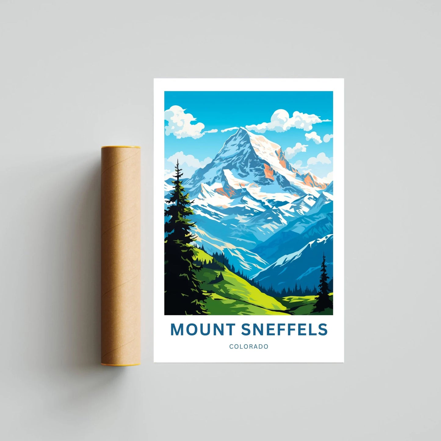 Mount Sneffels Travel Poster - Rugged Beauty