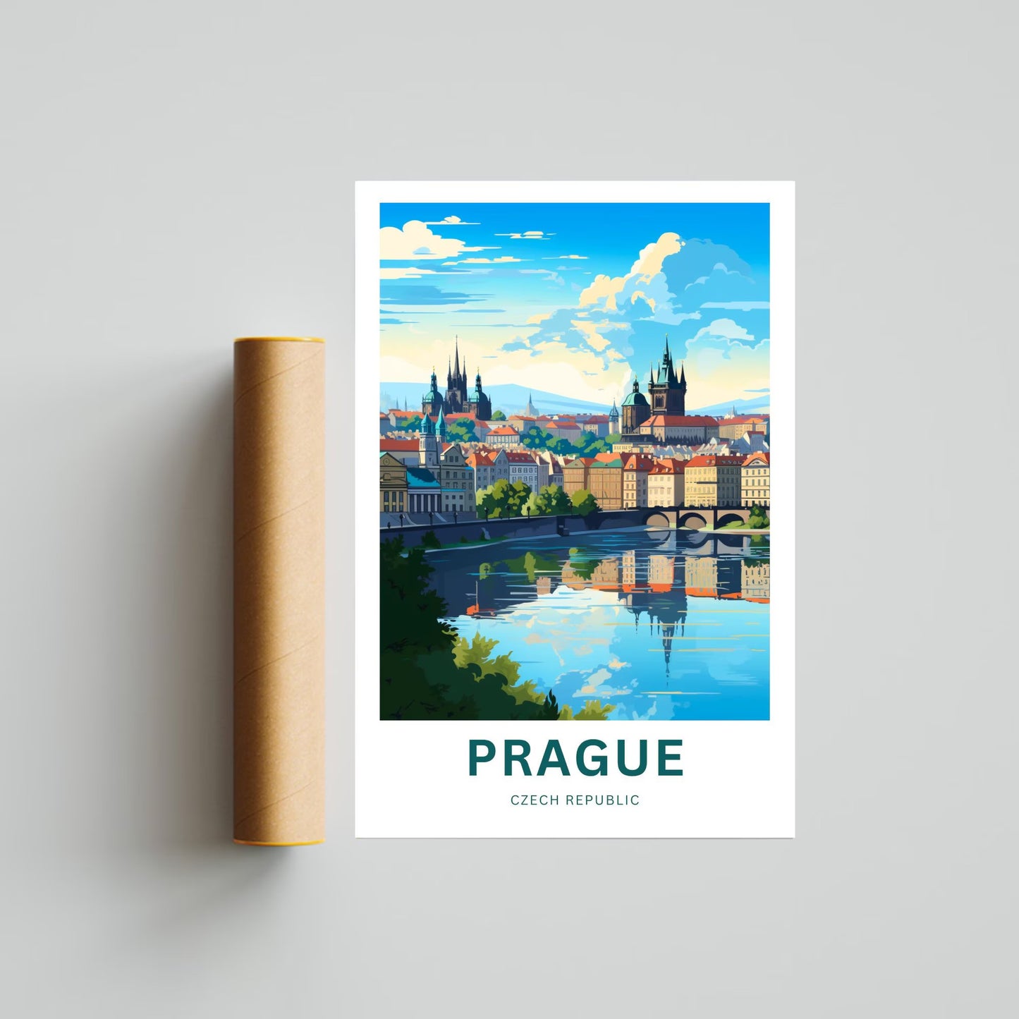 Prague Travel Poster