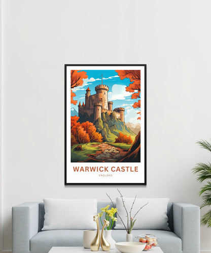 Warwick Castle Travel Poster