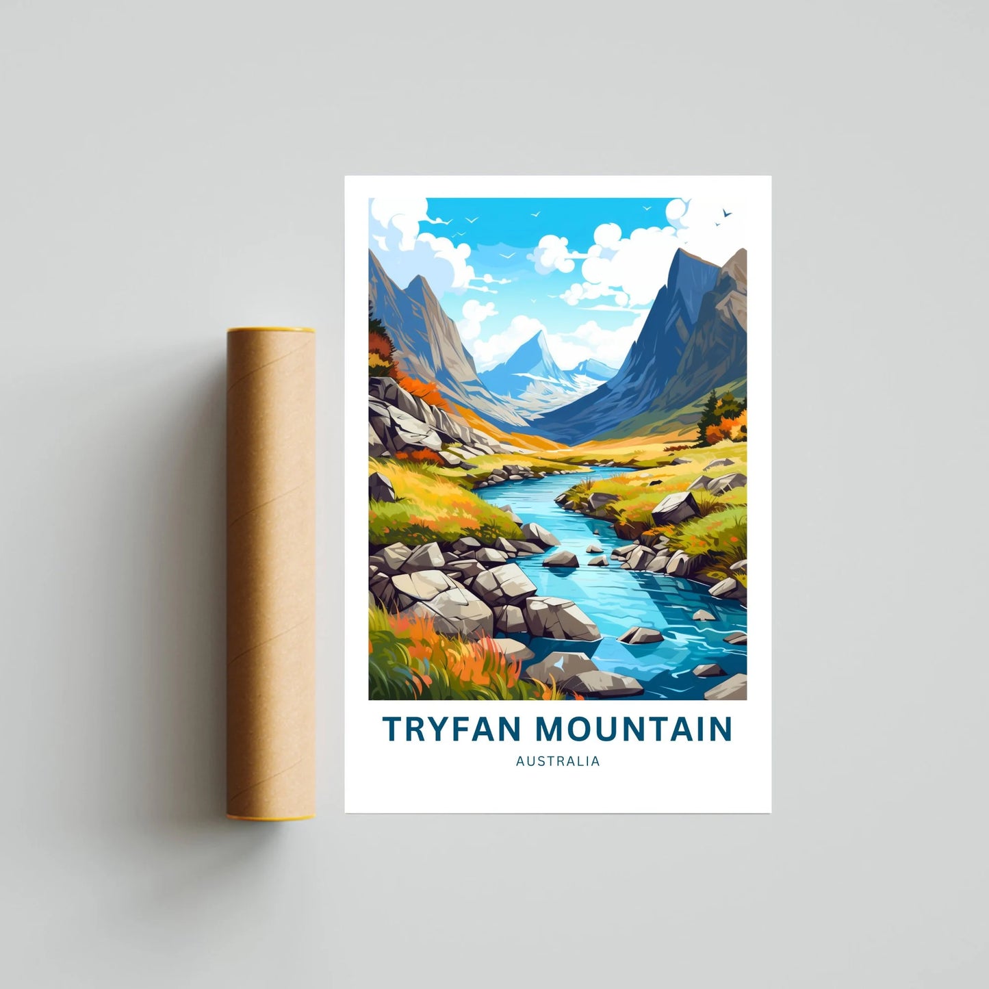 Tryfan Mountains Travel Poster