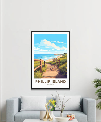 Phillip Island Travel Poster