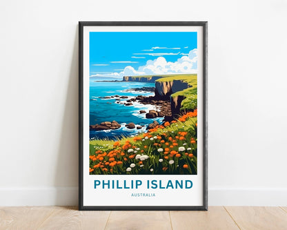 Phillip Island Travel Poster