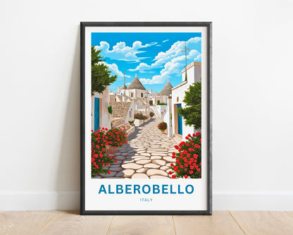 Alberobello Travel Poster