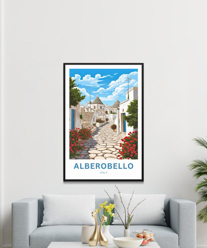 Alberobello Travel Poster