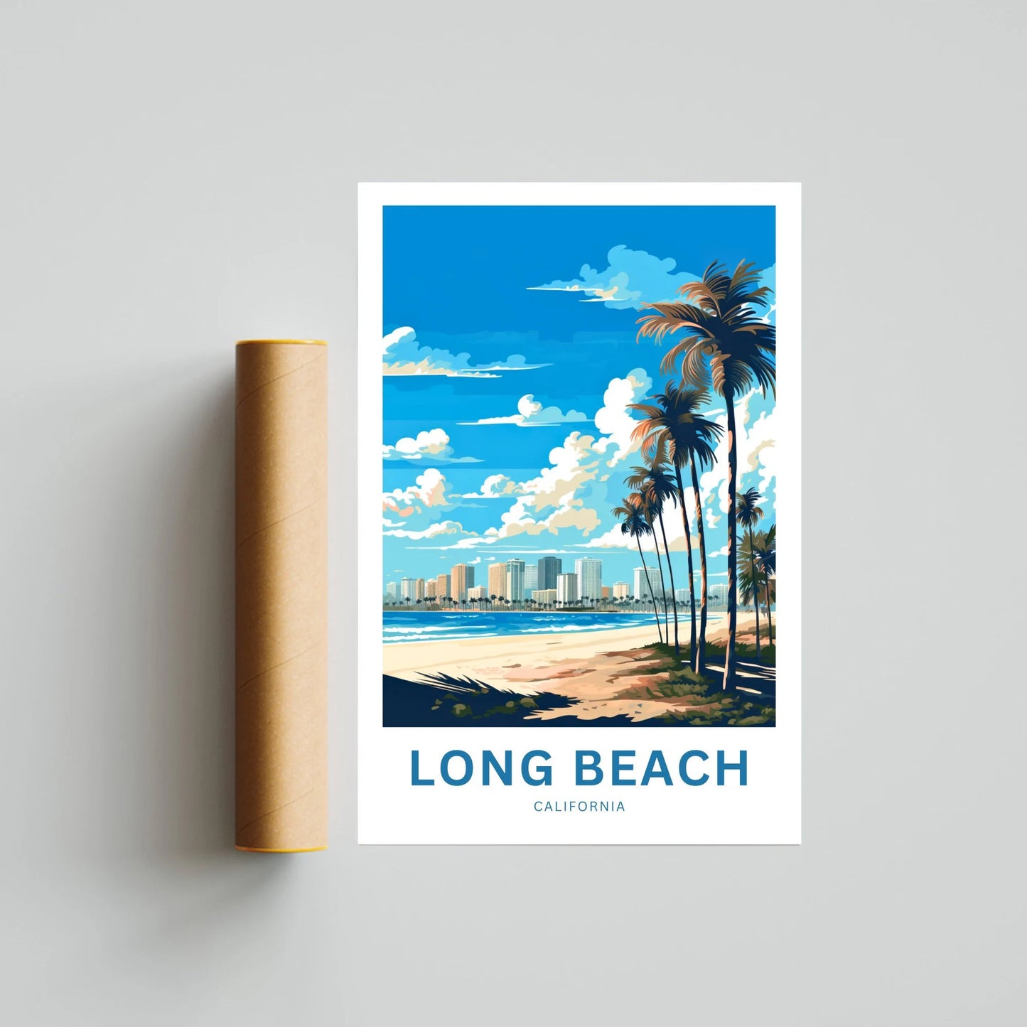 Long Beach Travel Poster