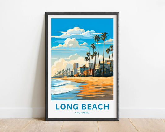 Long Beach Travel Poster