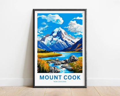 Mount Cook Travel Poster