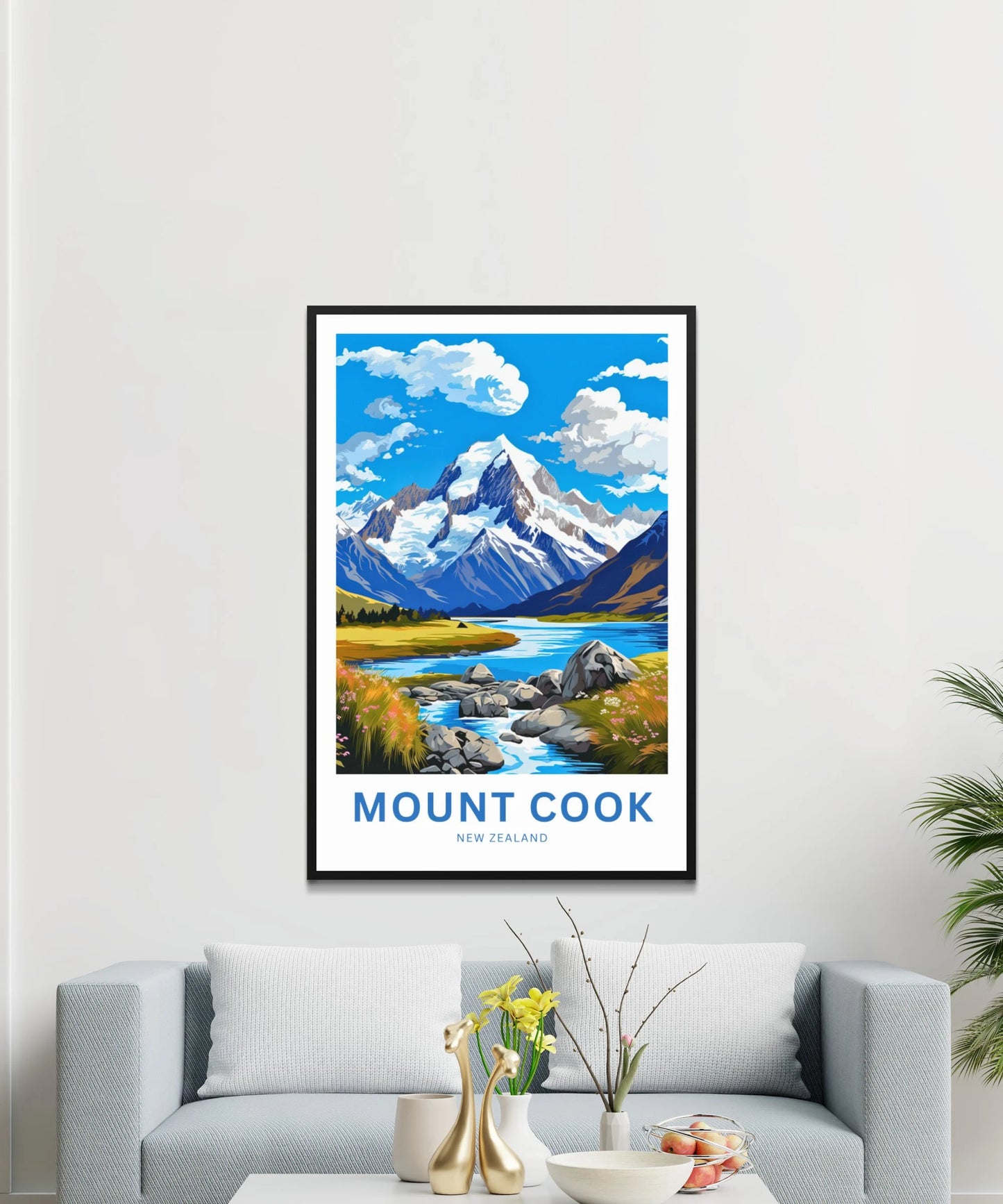 Mount Cook Travel Poster