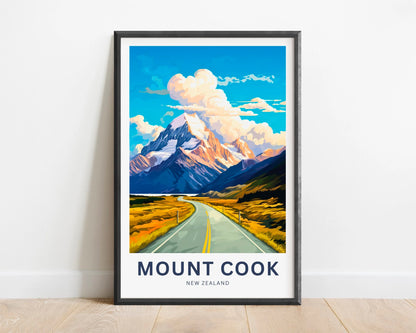 Mount Cook Travel Poster