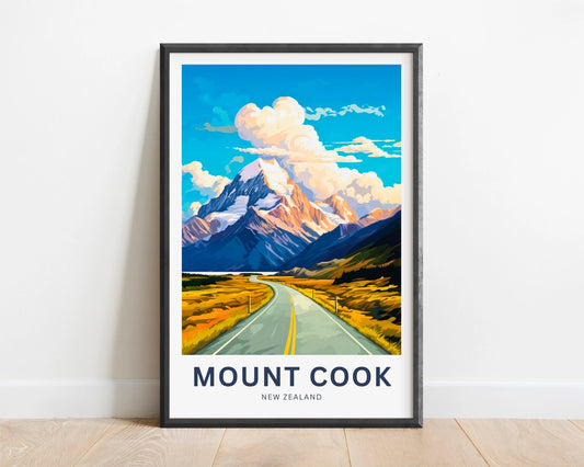 Mount Cook Travel Poster