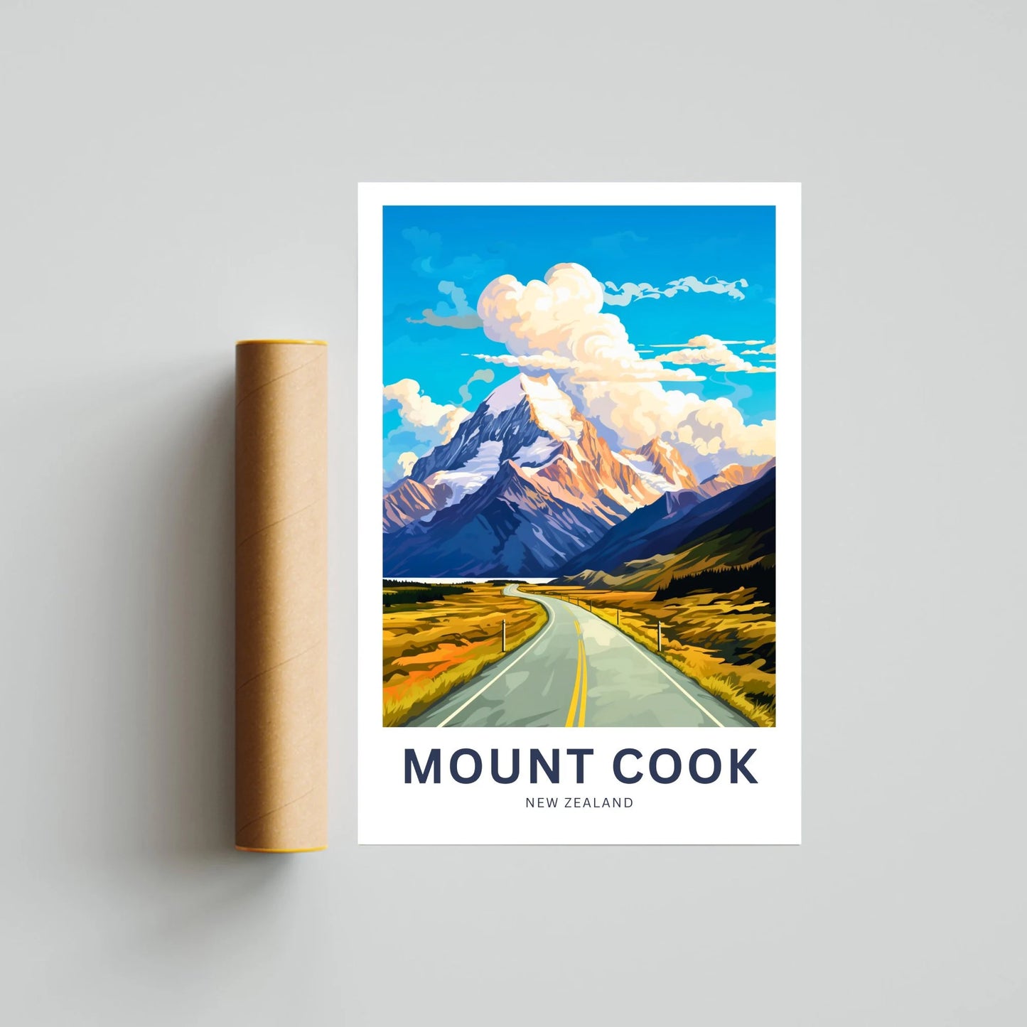 Mount Cook Travel Poster