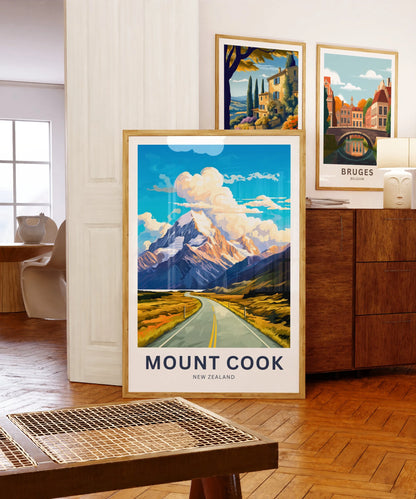 Mount Cook Travel Poster