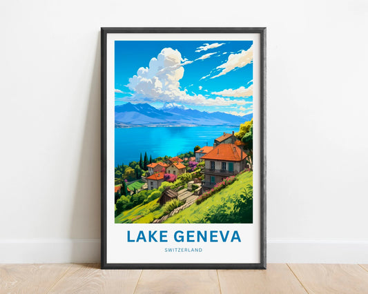 Lake Geneva Travel Poster