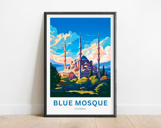 Blue Mosque Travel Poster