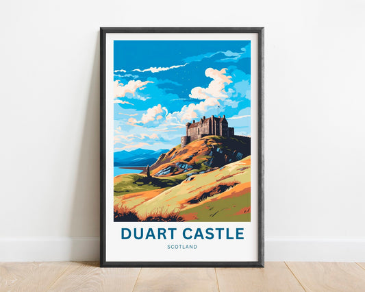 Duart Castle Travel Print - Duart Castle poster, Scotland Wall Art, Framed present, Gift Scotland Present - TravelTreasureCo