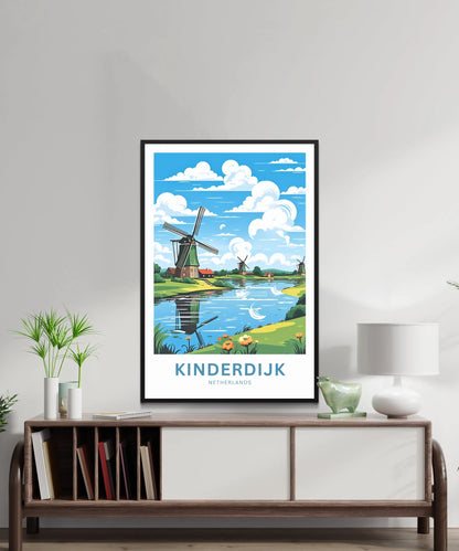 Kinderdijk Travel Poster