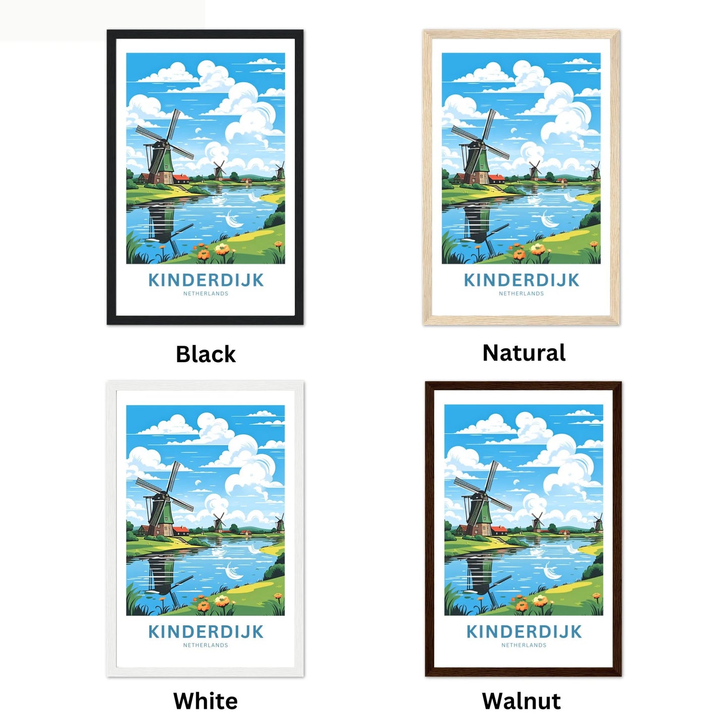 Kinderdijk Travel Poster