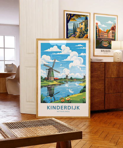 Kinderdijk Travel Poster