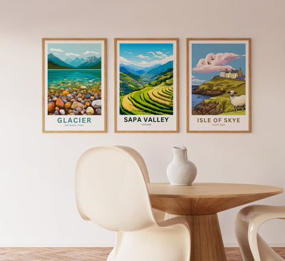 Sapa Valley Travel Print - Sapa Valley poster, Vietnam Wall Art, Framed present, Gift Vietnam Present - TravelTreasureCo