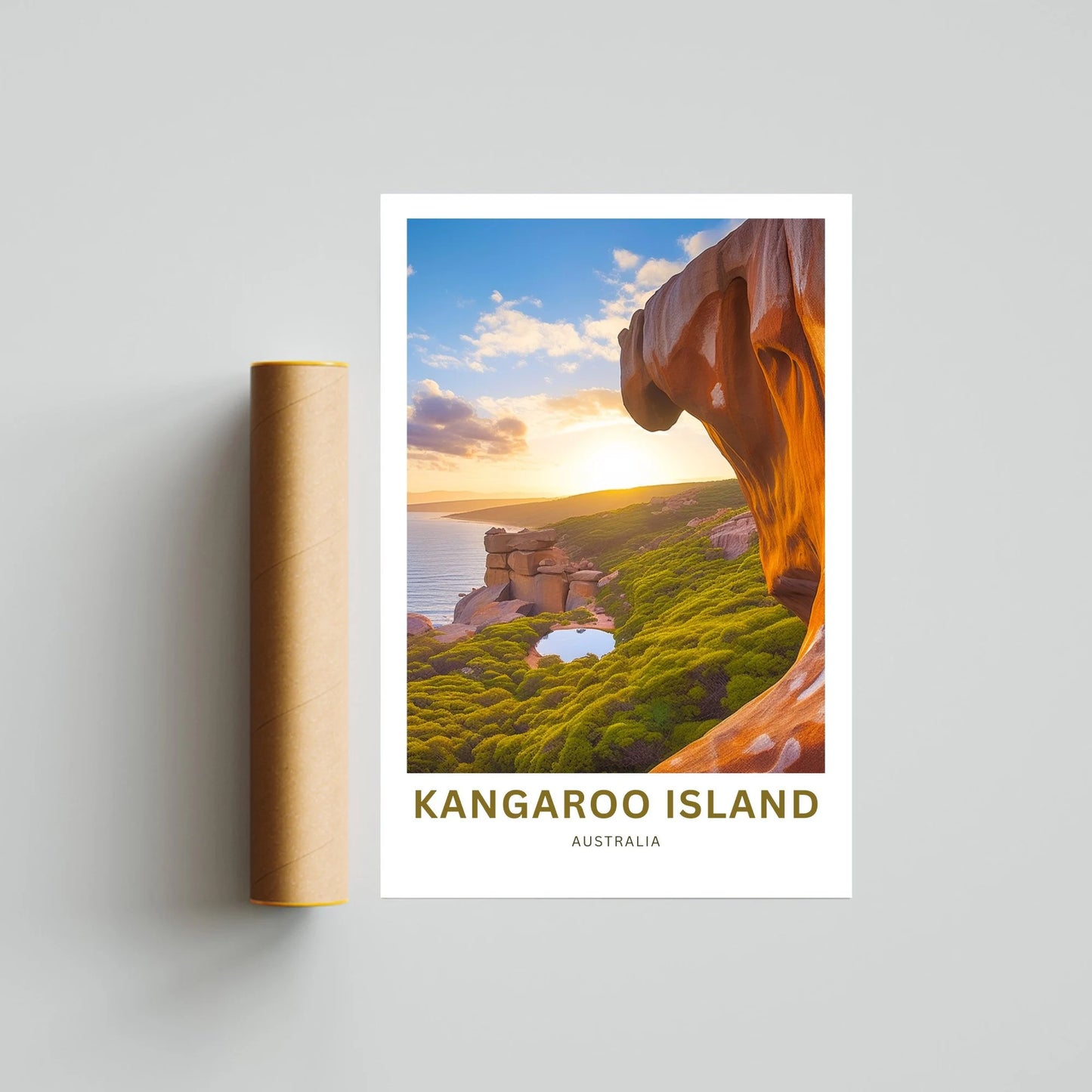 Kangaroo Island Travel Poster