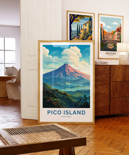 Pico Island Travel Poster