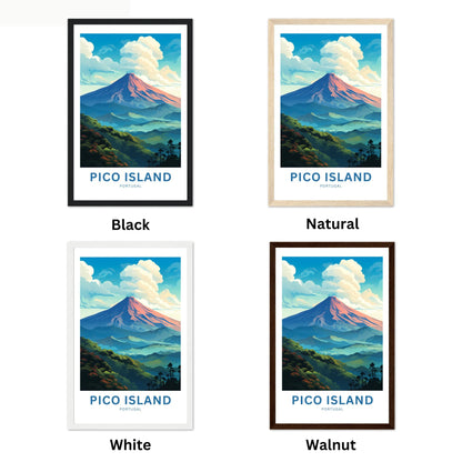 Pico Island Travel Poster