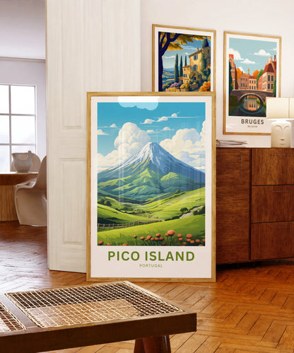 Pico Island Travel Poster