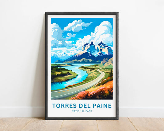 Torres del Paine Travel Poster