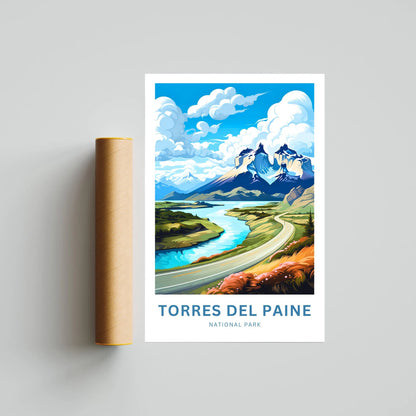 Torres del Paine Travel Poster