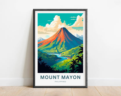 Mount Mayon Island Travel Poster