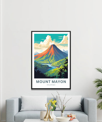 Mount Mayon Island Travel Poster