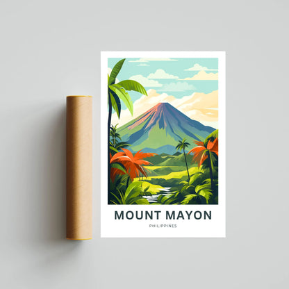 Mount Mayon Travel Poster