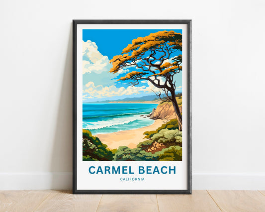 Carmel Beach Travel Poster