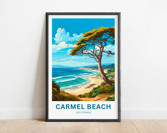 Carmel Beach Travel Poster