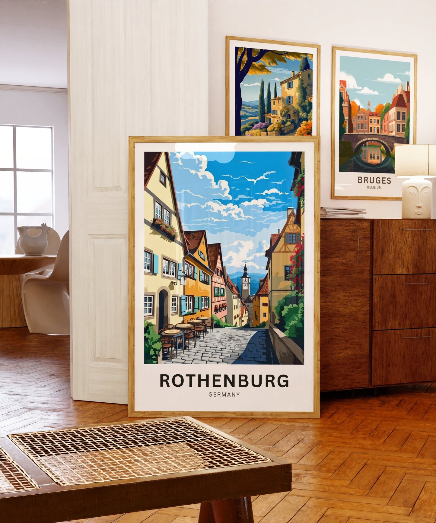 Rothenburg Travel Print - Rothenburg poster, Germany Wall Art, Framed present, Gift Germany Present - TravelTreasureCo