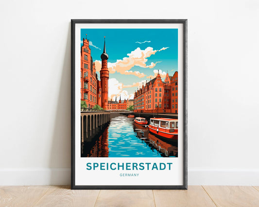 Speicherstadt Travel Poster