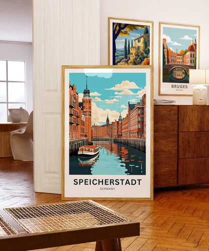 Speicherstadt Travel Poster