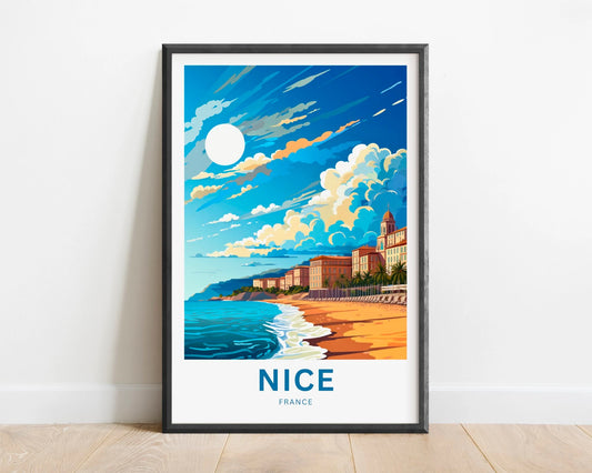 Nice France Travel Poster