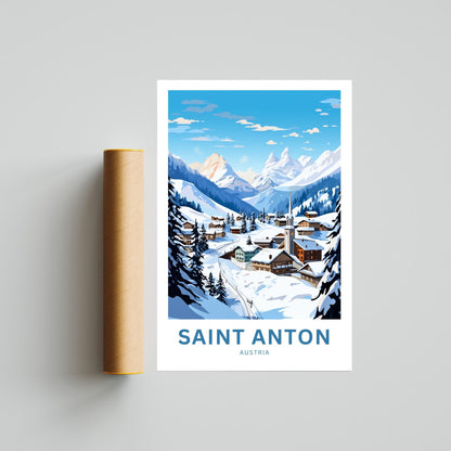 Saint Anton Travel Poster