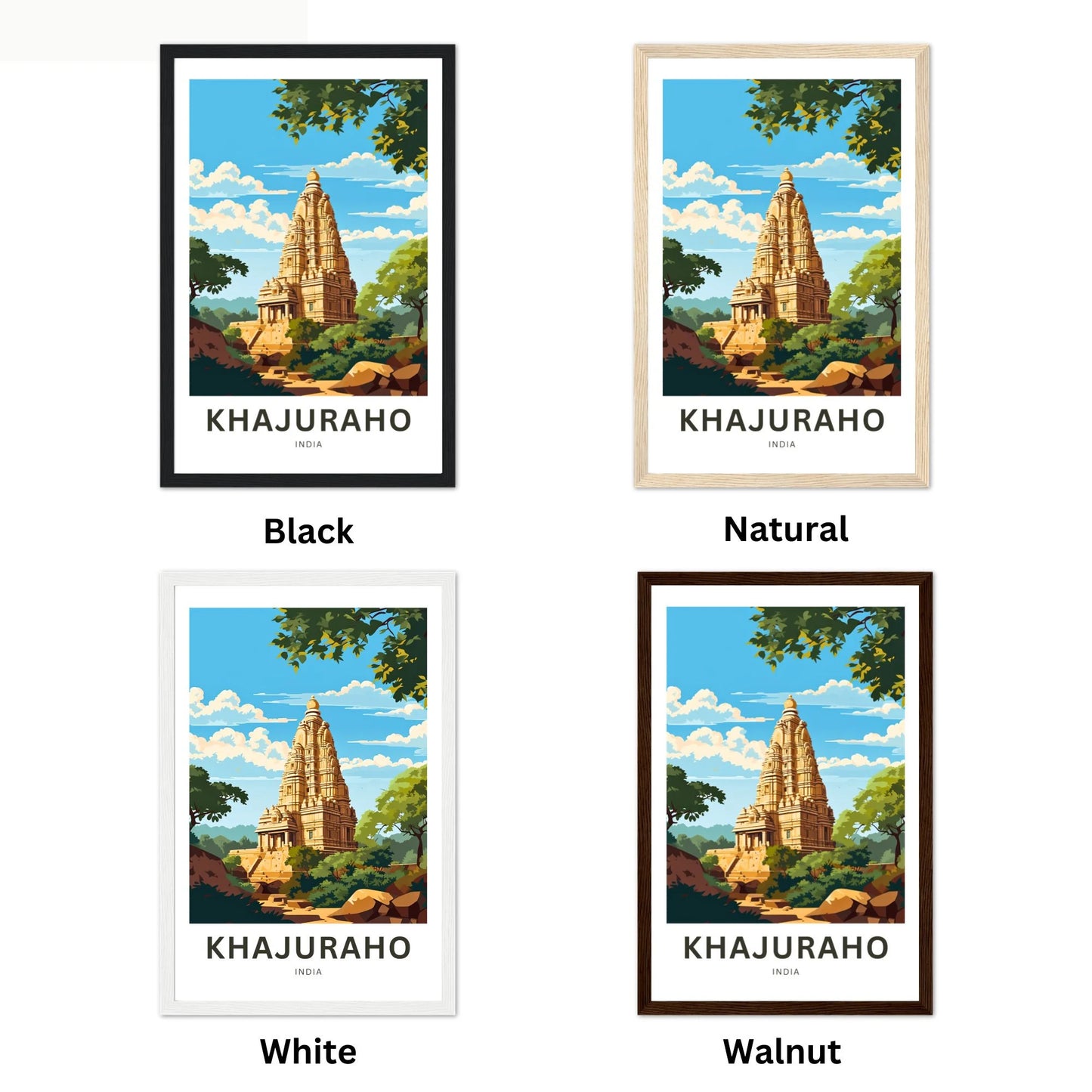 Khajuraho Travel Poster