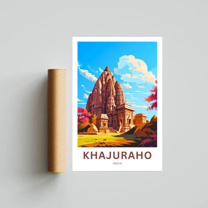 Khajuraho Travel Poster