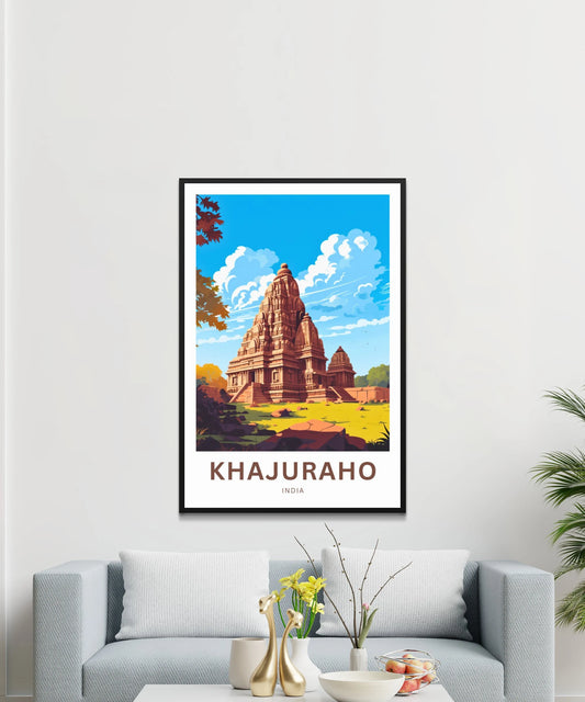 Khajuraho Travel Poster
