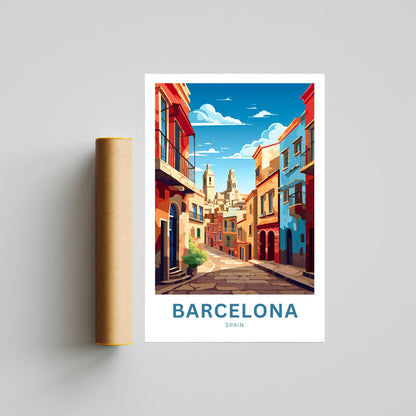 Barcelona Travel Poster