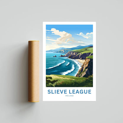 Slieve League Travel Poster