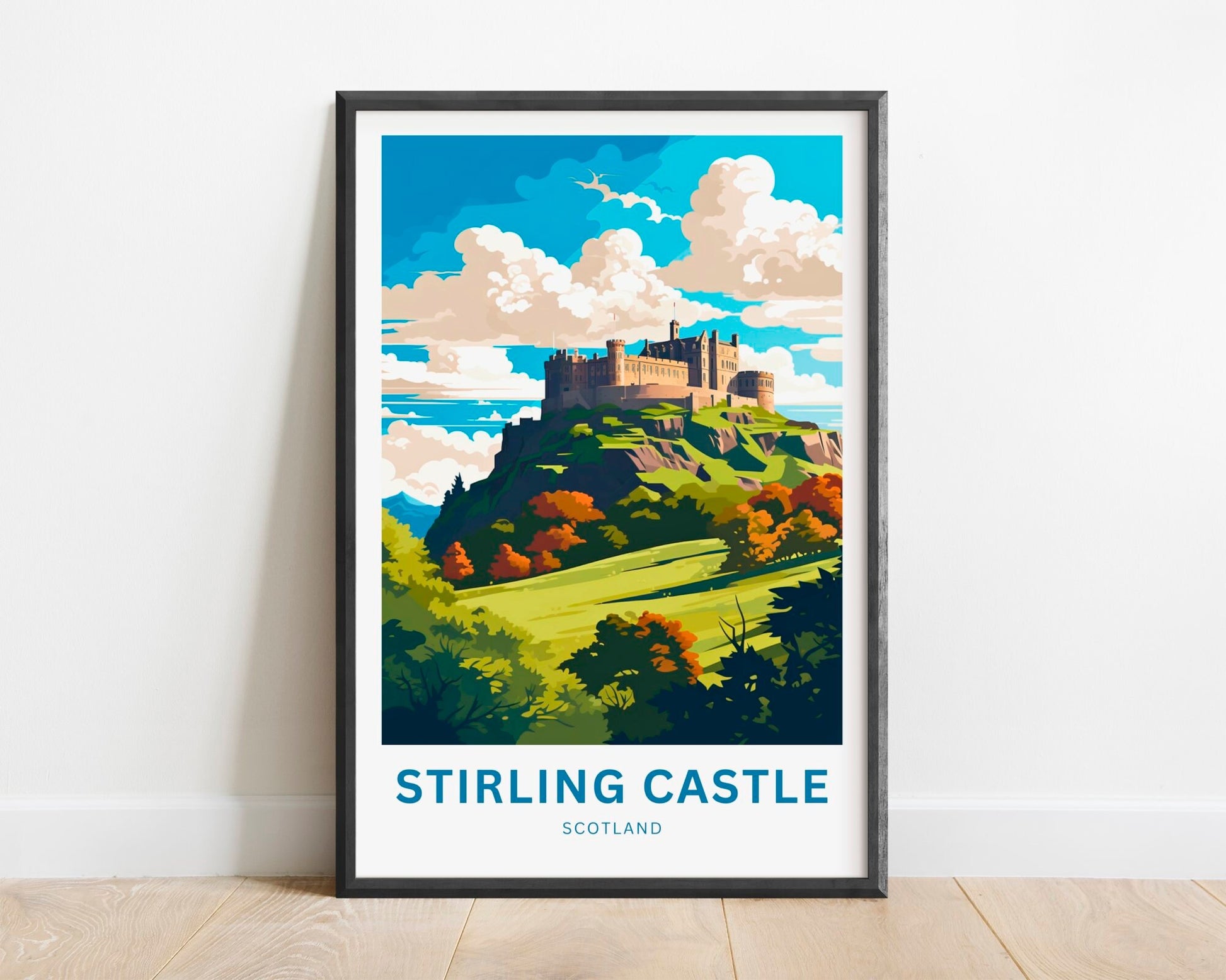 Stirling Castle Travel Print - Stirling Castle poster, Scotland Wall Art, Framed present, Gift Scotland Present - TravelTreasureCo