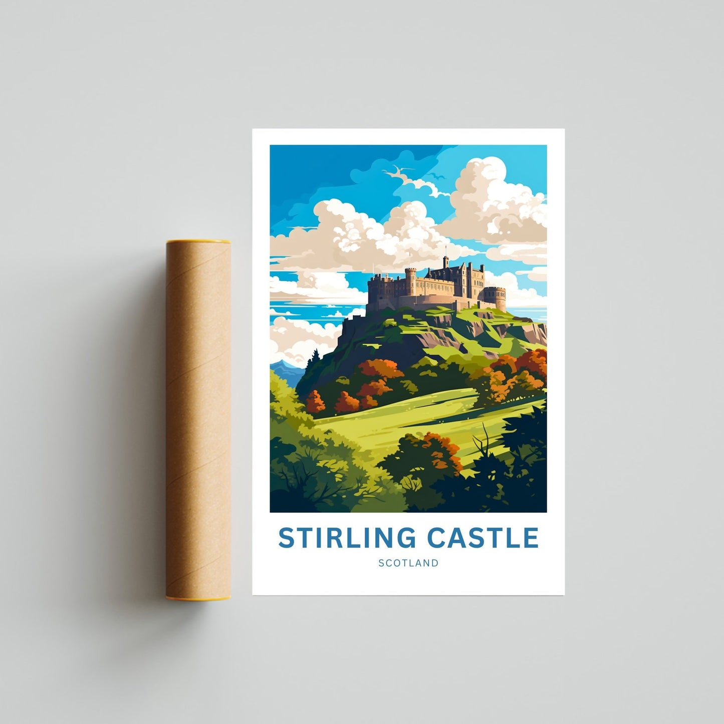 Stirling Castle Travel Print - Stirling Castle poster, Scotland Wall Art, Framed present, Gift Scotland Present - TravelTreasureCo