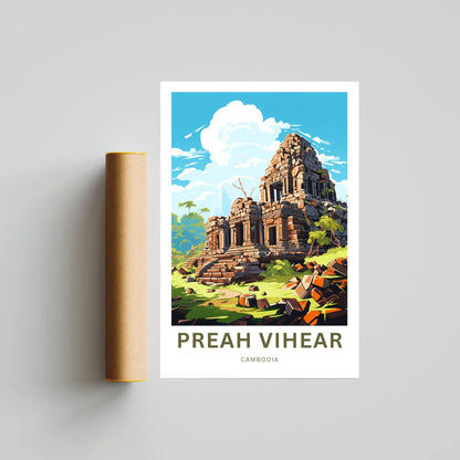 Preah Vihear Travel Poster