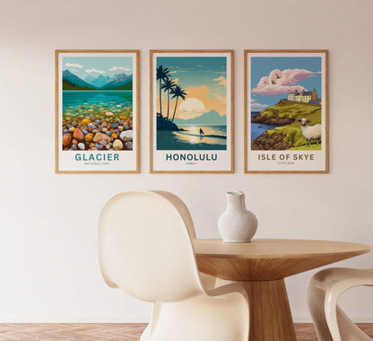 Honolulu Travel Poster