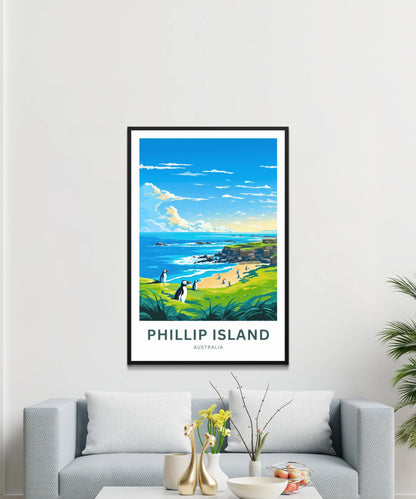 Phillip Island Travel Poster